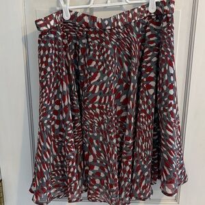 Banana Republic Red and Gray lined Skirt brand new with tags large tall